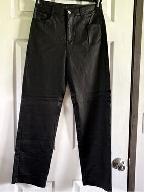 Black leather pants